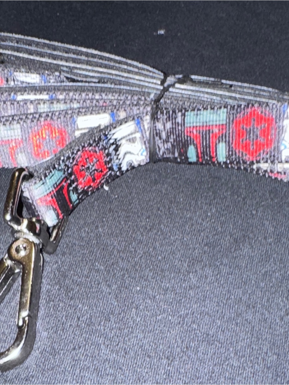 Star Wars Black Red Teal Dog Leash 72” X 1” Perfect for that SW Canine Lover